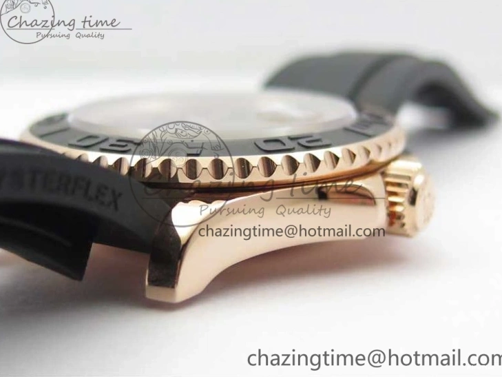 MiroTime 0308 Yacht-Master 116655 RG Wrapped D1F 1:1 Best Edition Black Ceramic Bezel 904L Steel on Oysterflex Rubber Strap A Fashionable 3060